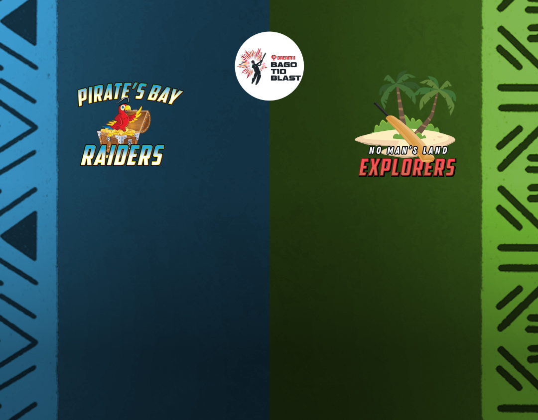 Match 4 of dream11 bago t10 blast, 3rd edition, 2025: pirates bay raiders vs no mans land explorers banner