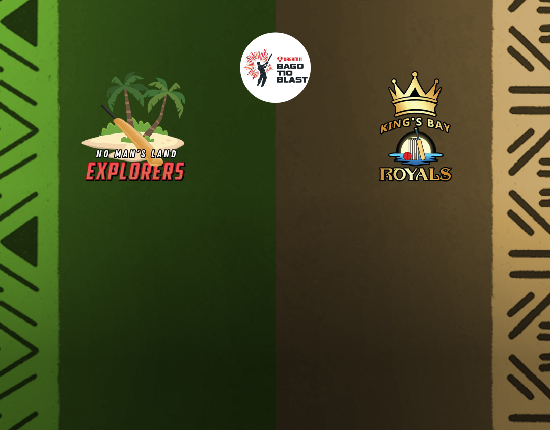 Match 6 of dream11 bago t10 blast, 3rd edition, 2025: no mans land explorers vs kings bay royals banner