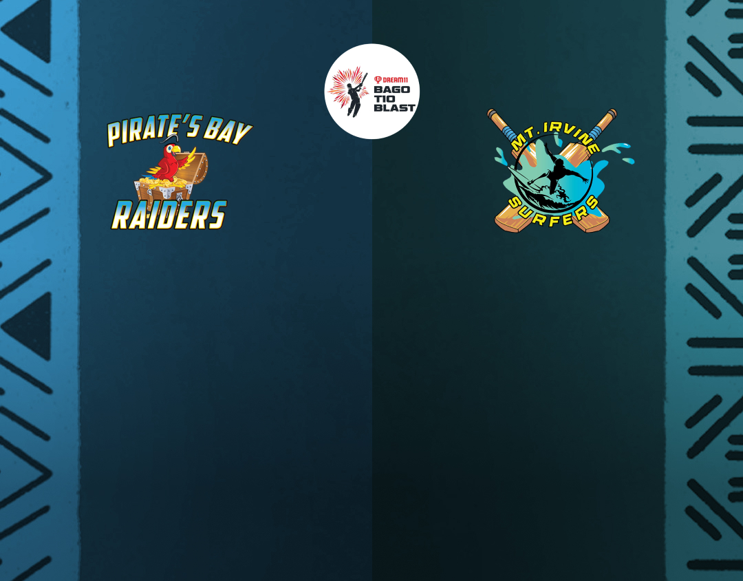 Final of dream11 bago t10 blast, 3rd edition, 2025: pirates bay raiders vs mt irvine surfers banner