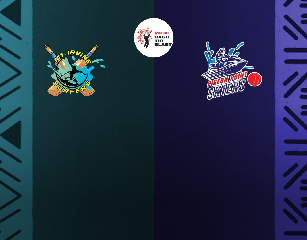 Match 13 of dream11 bago t10 blast, 3rd edition, 2025: mt irvine surfers vs pigeon point skiers banner