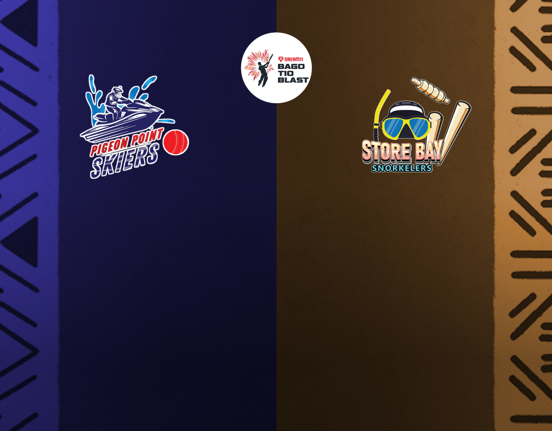 Match 29 of dream11 bago t10 blast, 3rd edition, 2025: pigeon point skiers vs store bay snorkelers banner