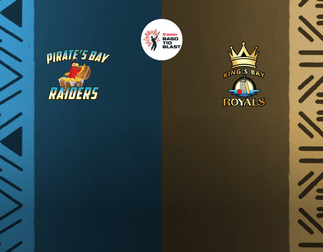 Match 30 of dream11 bago t10 blast, 3rd edition, 2025: pirates bay raiders vs kings bay royals banner