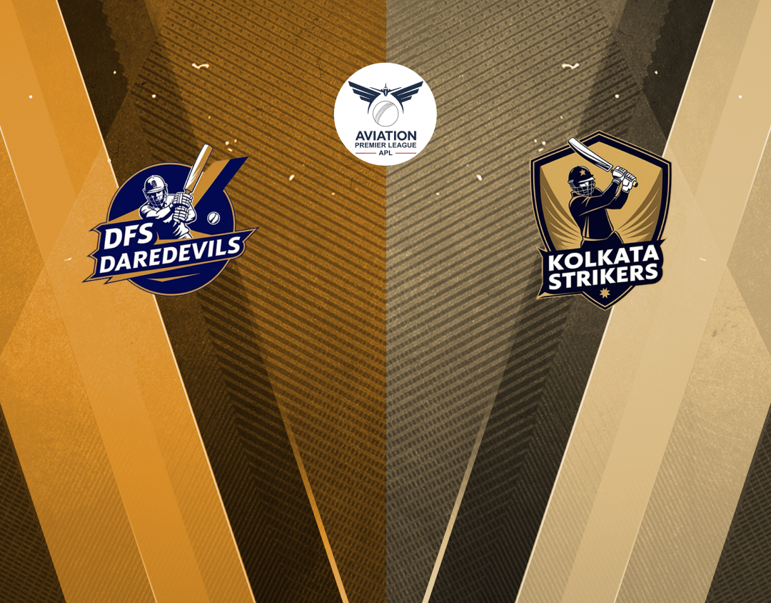  Of tbcpl10 aviation premier league: kolkata strikers vs dfs daredevils banner
