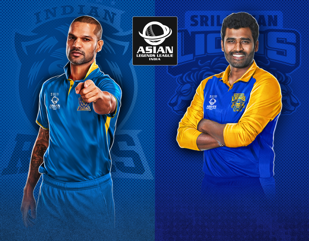 Match 4 of asian legends league, 2025: indian royals vs sri lankan lions banner