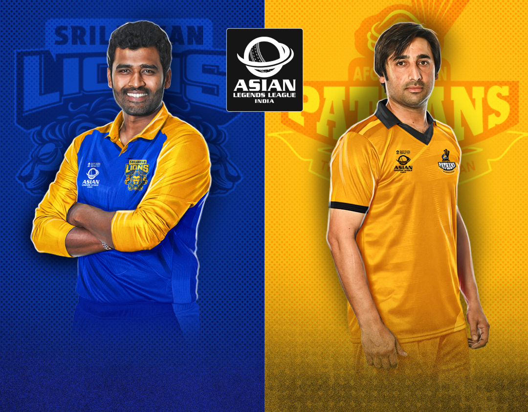 Eliminator 1 of asian legends league, 2025: sri lankan lions vs afghanistan pathans banner