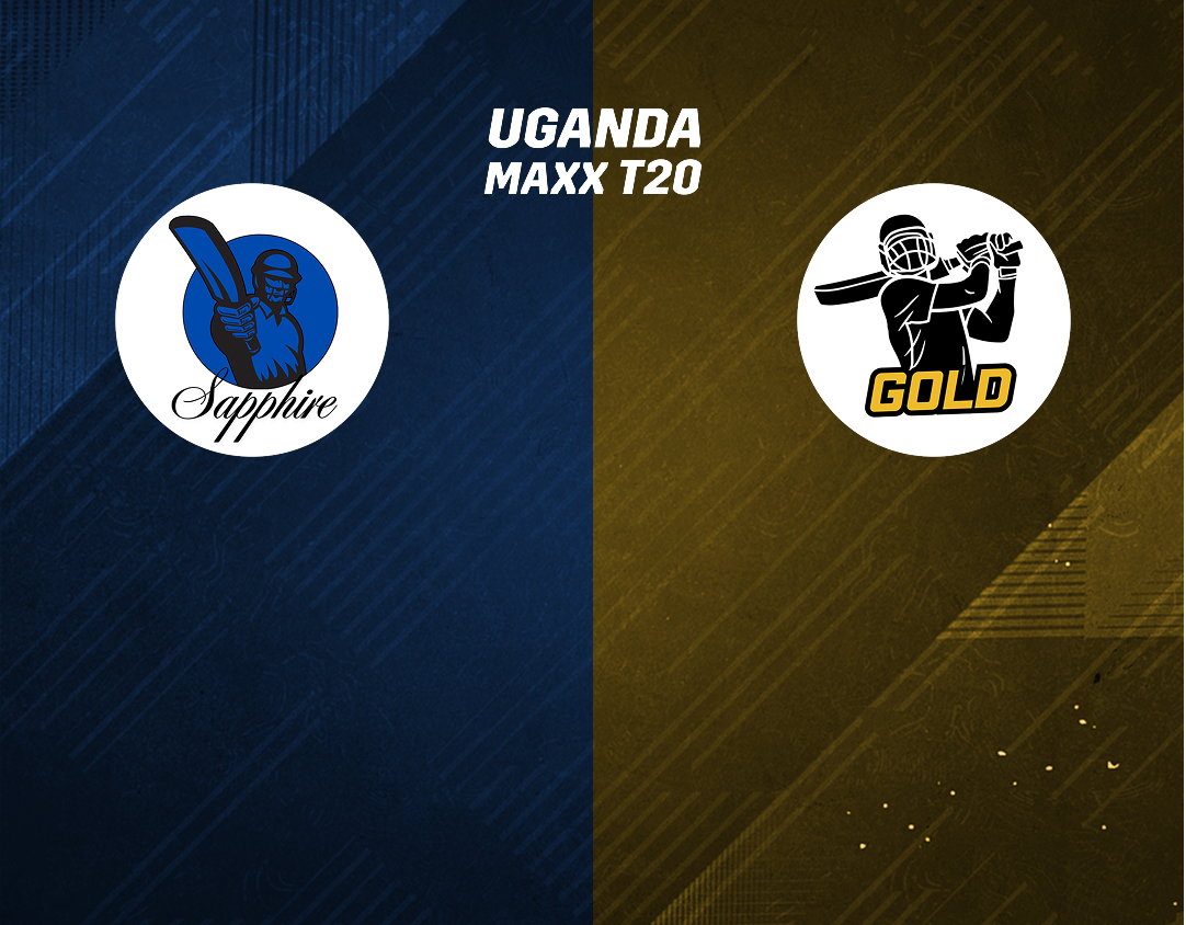Match 1 of uganda maxx t20, 2025: sapphire vs gold banner