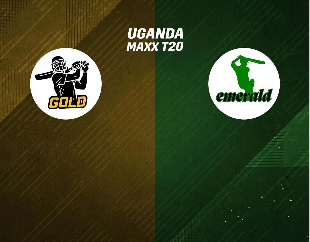 Final of uganda maxx t20, 2025: emerald vs gold banner