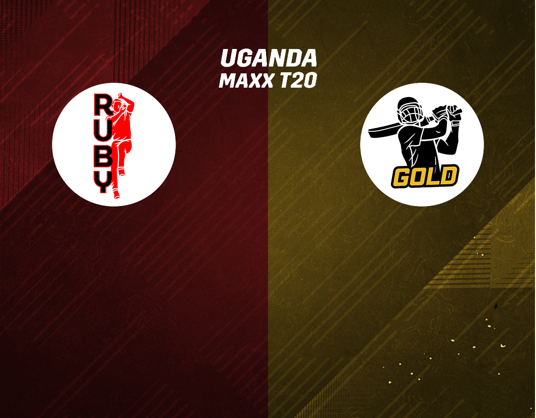 Match 5 of uganda maxx t20, 2025: ruby vs gold banner