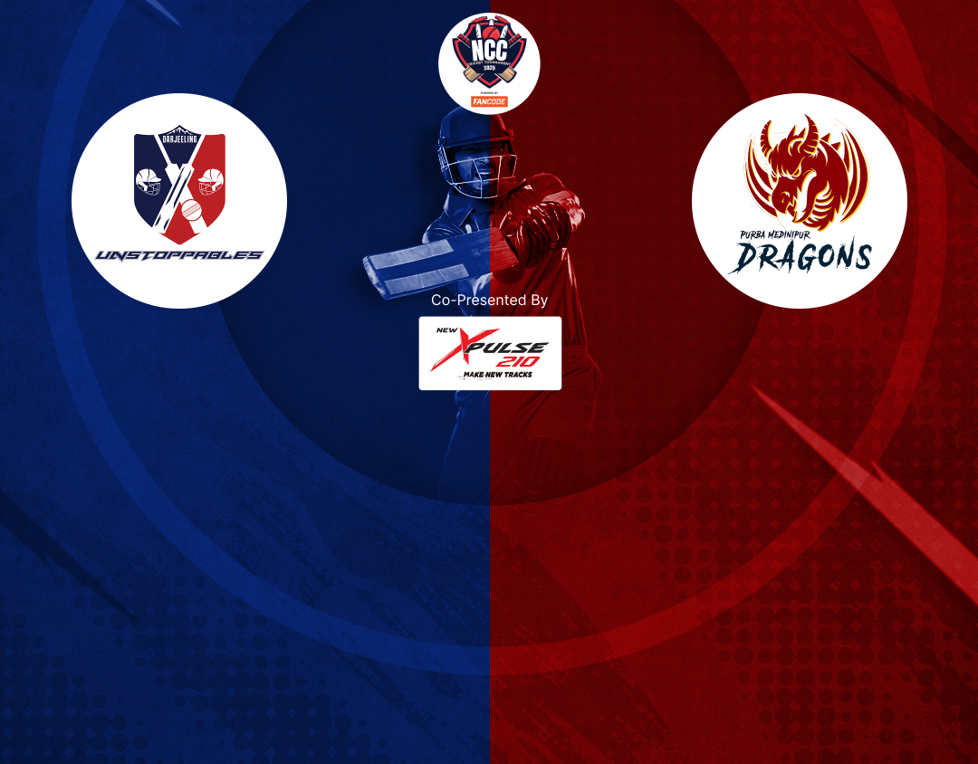 Match 3 of kolkata ncc t20: darjeeling unstoppables vs purba medinipur dragons banner