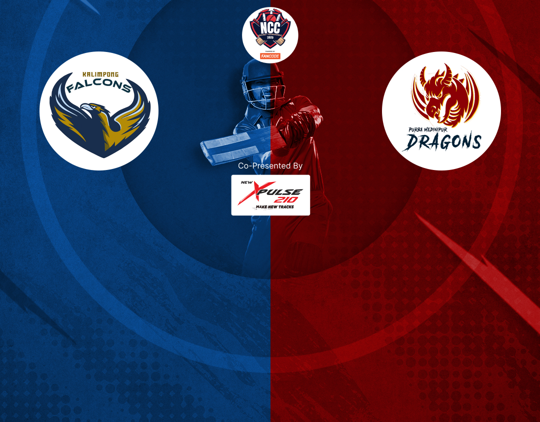 Match 5 of kolkata ncc t20: kalimpong falcons vs purba medinipur dragons banner