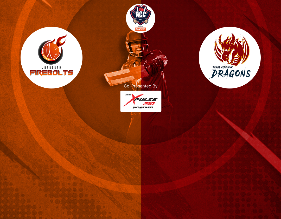 Match 9 of kolkata ncc t20: jhargram firebolts vs purba medinipur dragons banner