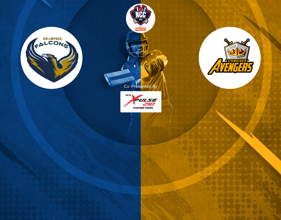 Match 12 of kolkata ncc t20: kalimpong falcons vs combined avengers banner