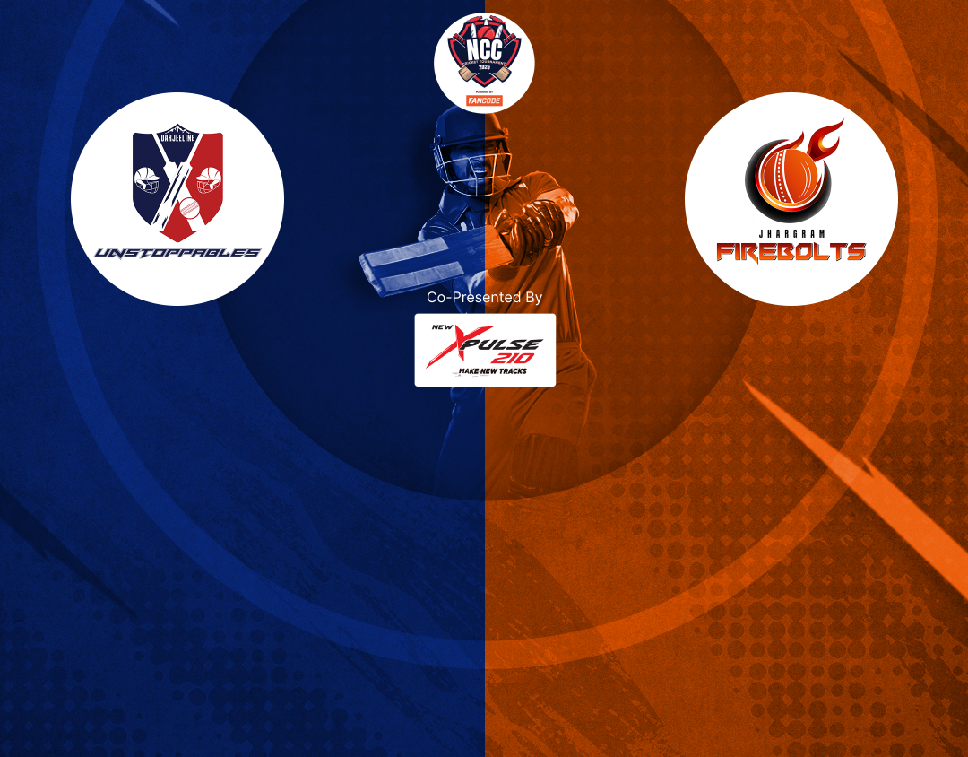 Match 13 of kolkata ncc t20: darjeeling unstoppables vs jhargram firebolts banner