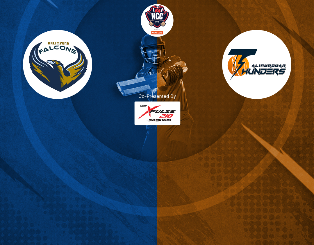 Match 14 of kolkata ncc t20: kalimpong falcons vs alipurduar thunders banner