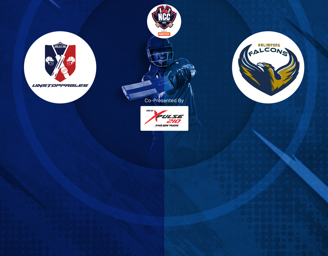 Match 20 of kolkata ncc t20: darjeeling unstoppables vs kalimpong falcons banner