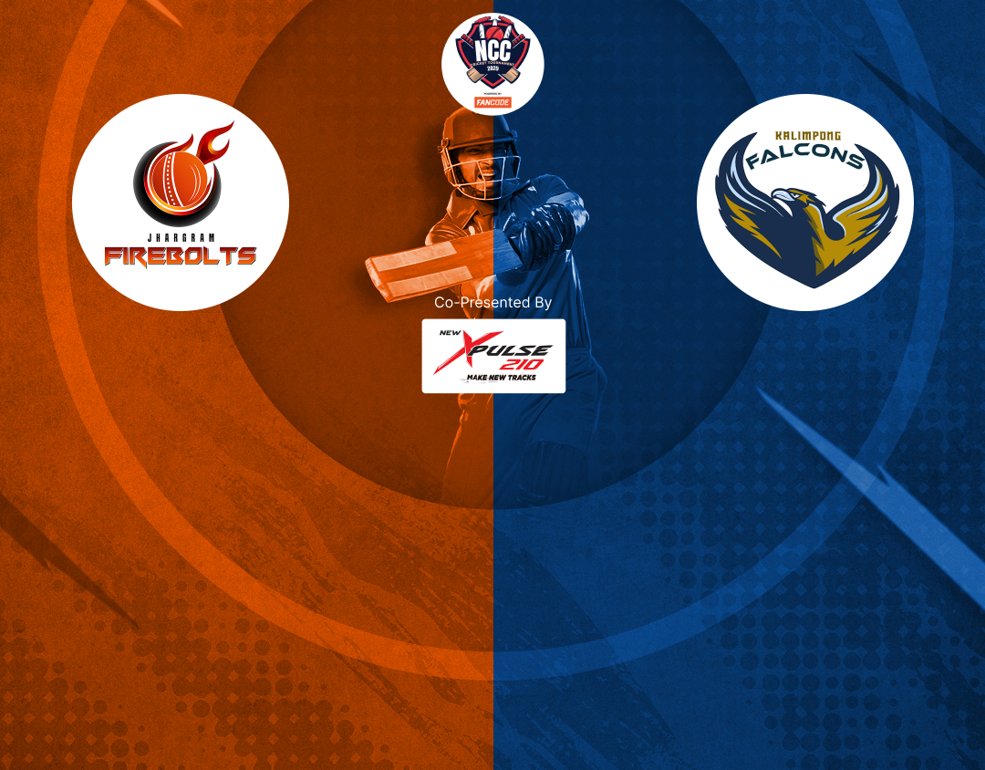 Match 23 of kolkata ncc t20: jhargram firebolts vs kalimpong falcons banner