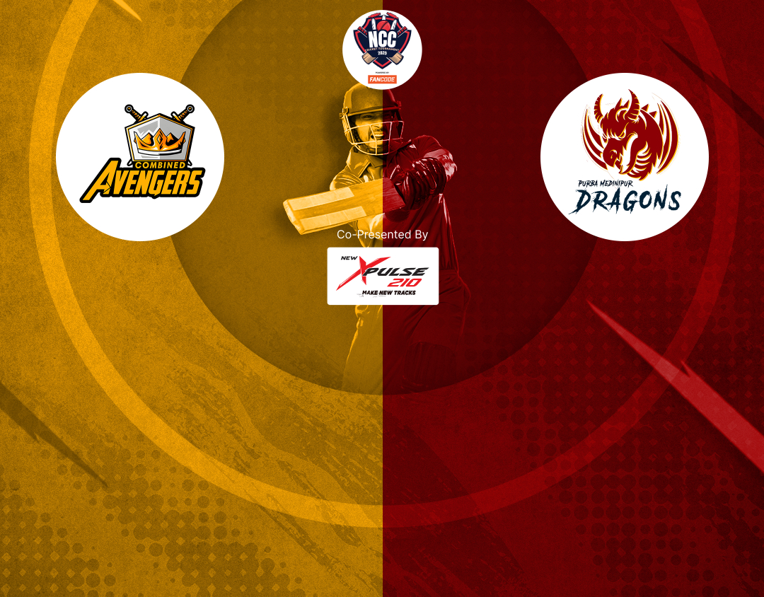 Match 24 of kolkata ncc t20: combined avengers vs purba medinipur dragons banner