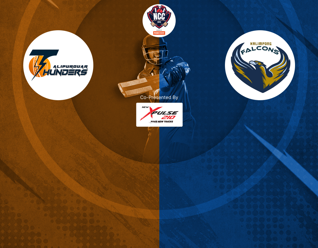 Match 25 of kolkata ncc t20: alipurduar thunders vs kalimpong falcons banner