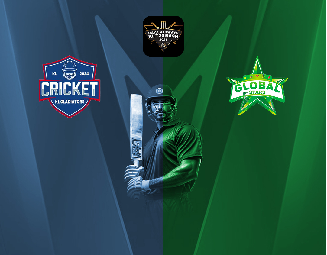 Match 3 of kl t20 bash, 2025: kl gladiators vs global stars banner