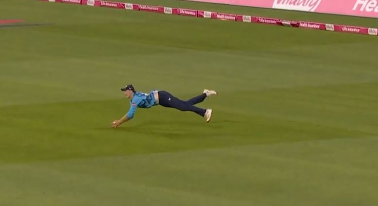 SCREAMER! James Wharton pulled off a catch for the ages