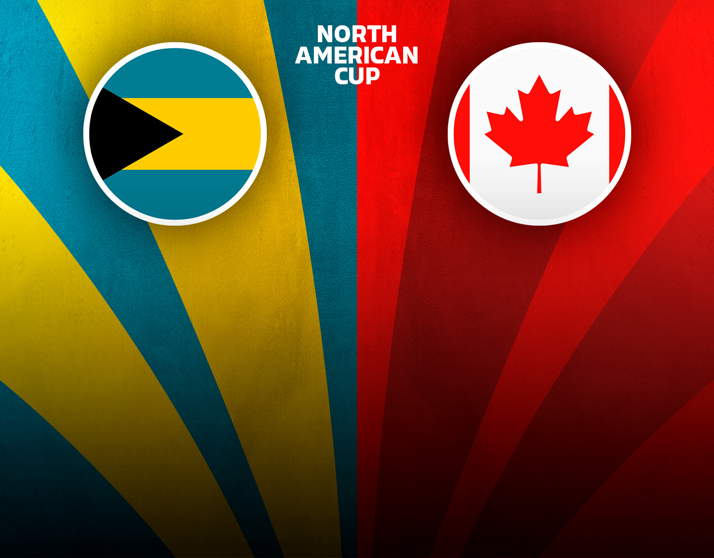 Match 5 of north american cup, 2025: bahamas vs canada banner