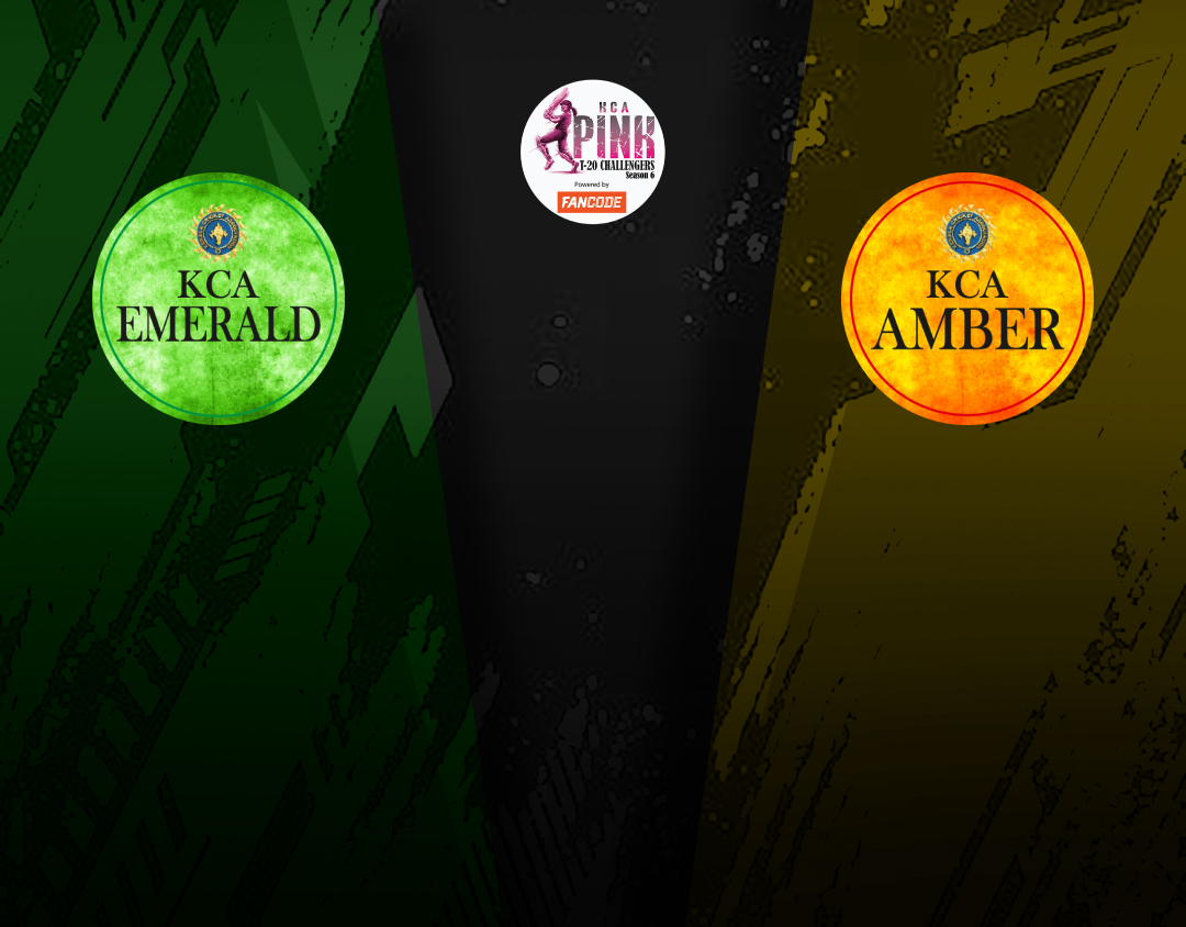 Match 2 of kca tcm pink t20 challengers, 2025: kca emerald vs kca amber banner
