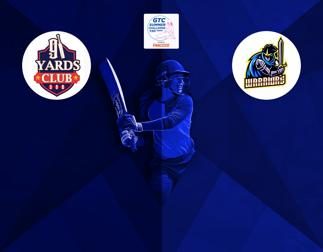 Match 26 of gtc womens summer challenge t20 trophy, 2025: 91 yards club women vs warriors women banner