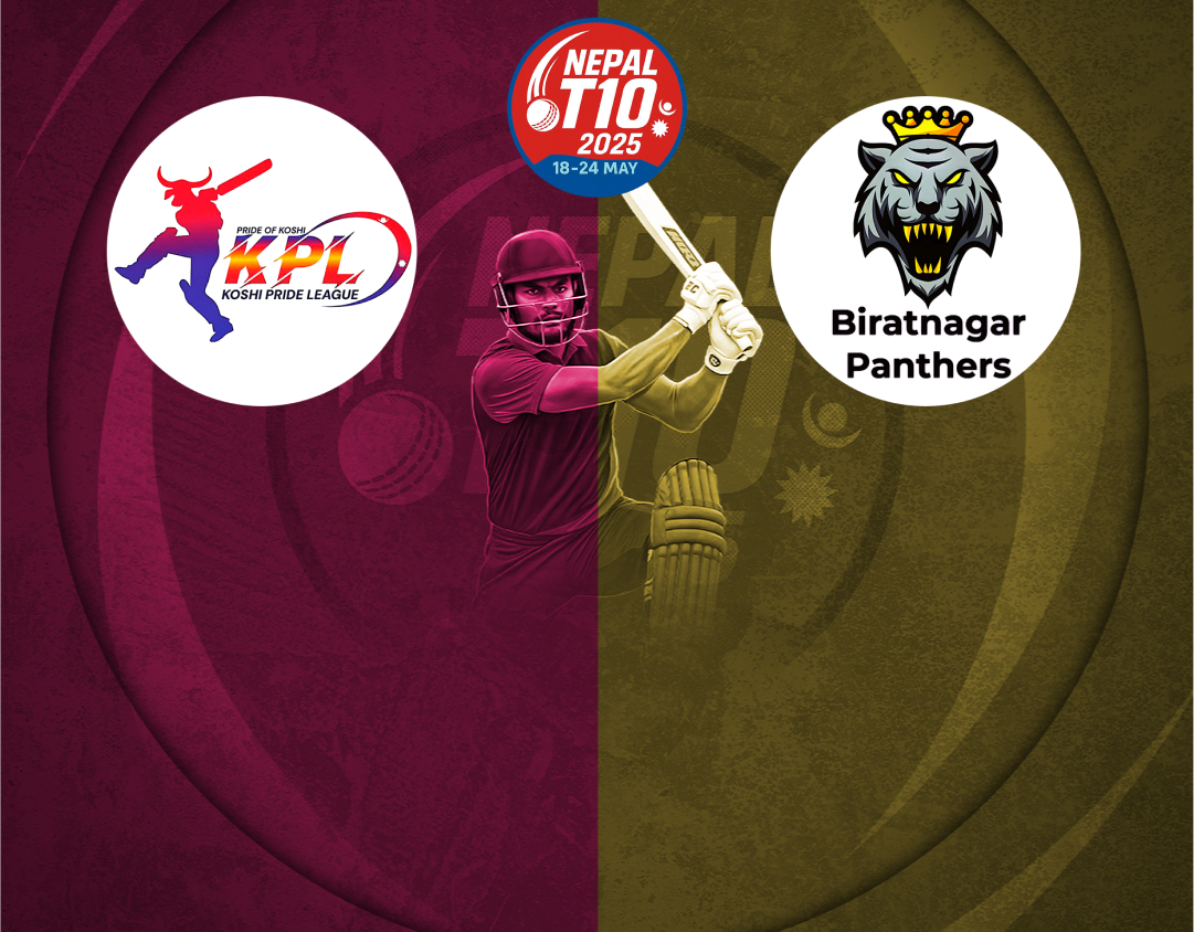 Match 17 of nepal t10, 2025: koshi pride league vs biratnagar panthers banner