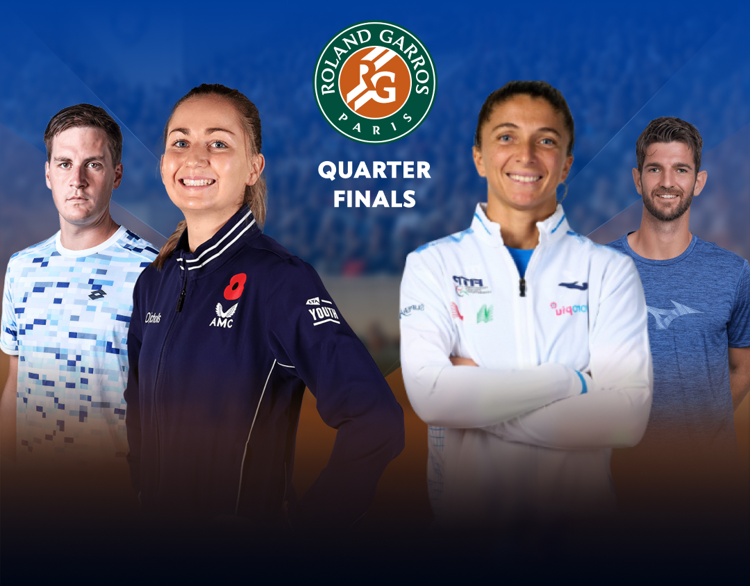 Quarter finals of roland garros 2025 banner