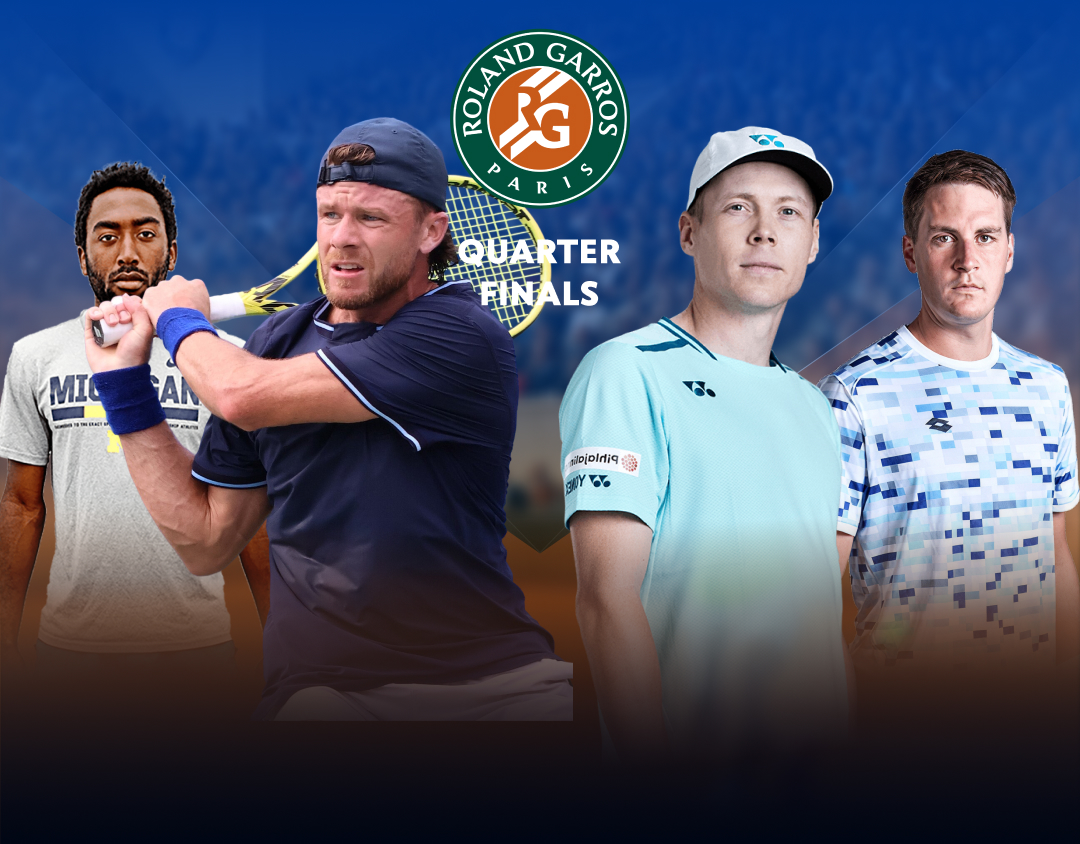 Quarter finals of roland garros 2025 banner