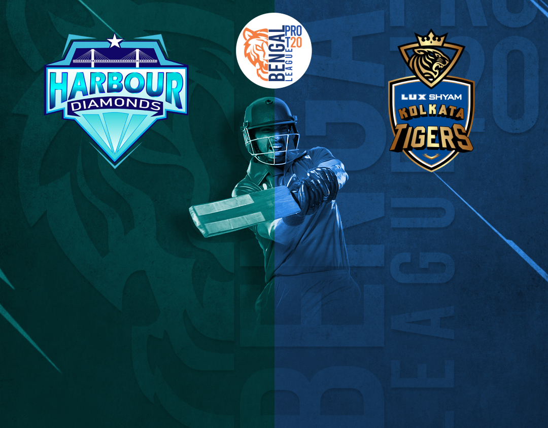 Match 15 of bengal pro t20 league, 2025: harbour diamonds vs lux shyam kolkata tigers banner