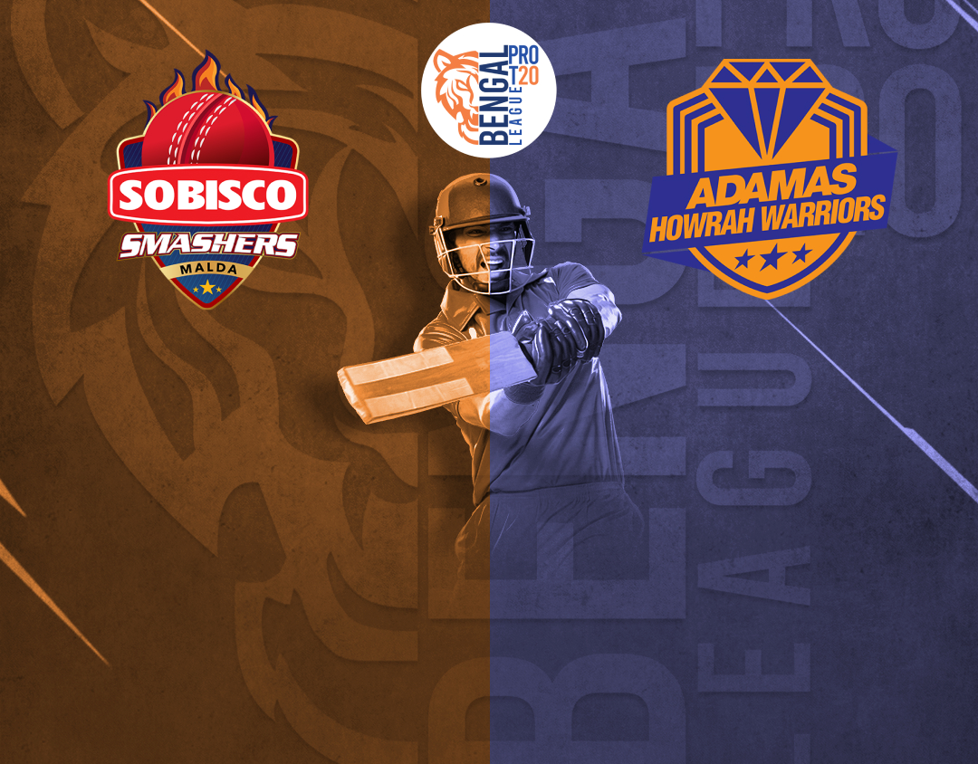 Match 18 of bengal pro t20 league, 2025: sobisco smashers malda vs adamas howrah warriors banner