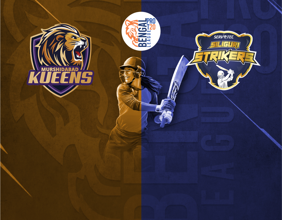 Match 14 of bengal women's pro t20 league, 2025: murshidabad kueens womens vs servotech siliguri strikers womens banner