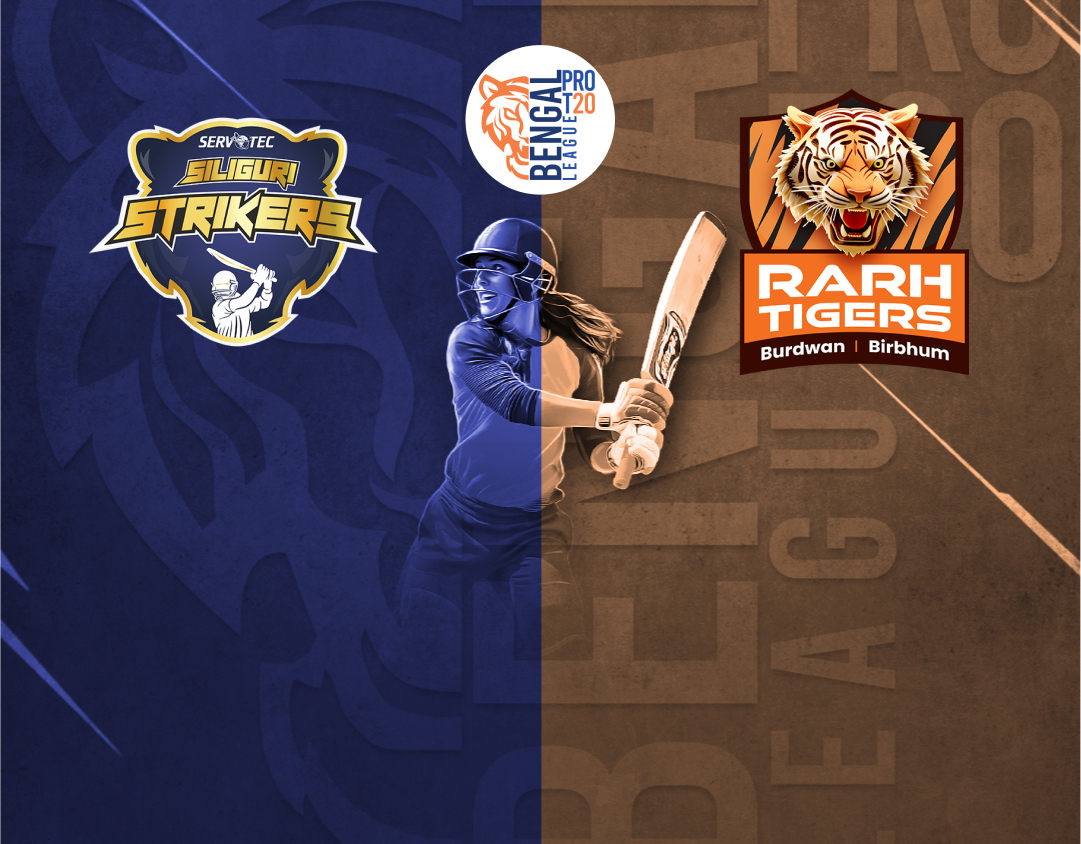 Match 25 of bengal women's pro t20 league, 2025: servotech siliguri strikers womens vs shrachi rarh tigers womens banner