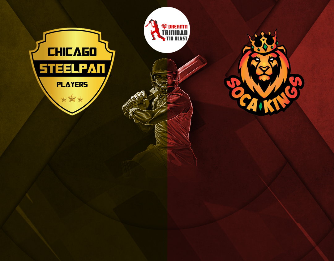 Match 16 of dream11 trinidad t10 blast, 7th edition, 2025: chicago steelpan players vs soca kings banner