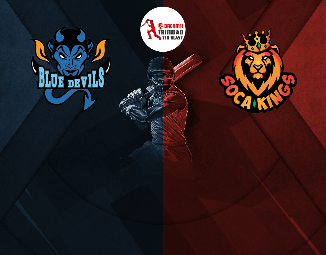 Match 26 of dream11 trinidad t10 blast, 7th edition, 2025: bess motors blue devils vs soca kings banner