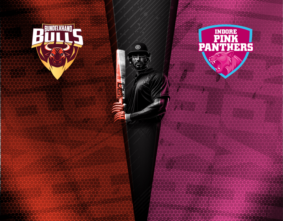Match 12 of madhya pradesh league, 2025: bundelkhand bulls vs indore pink panthers banner