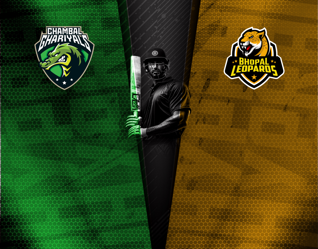 Match 14 of madhya pradesh league, 2025: chambal ghariyals vs bhopal leopards banner