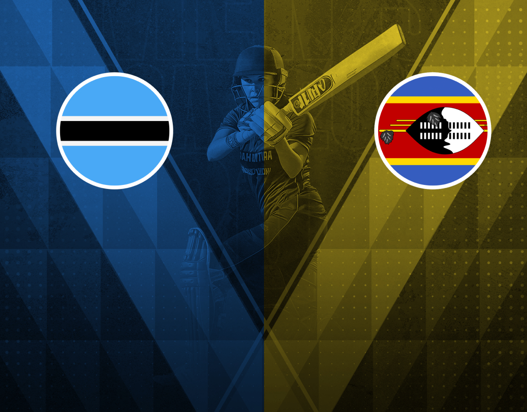 Match 1 of icc women's africa t20 wc qualifier 2 2025: botswana women vs eswatini women banner