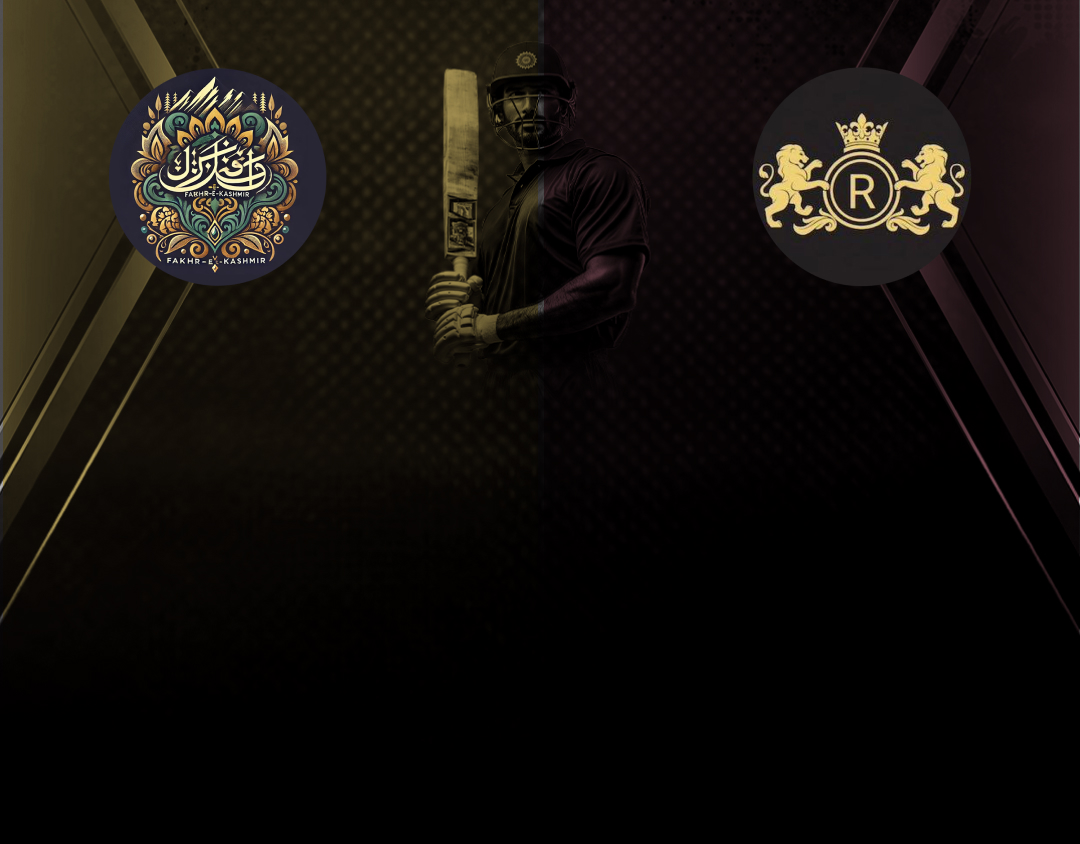 Match 26 of kcc t20 summer league, 2025: fakhr-e-kashmir vs royal lions cc banner
