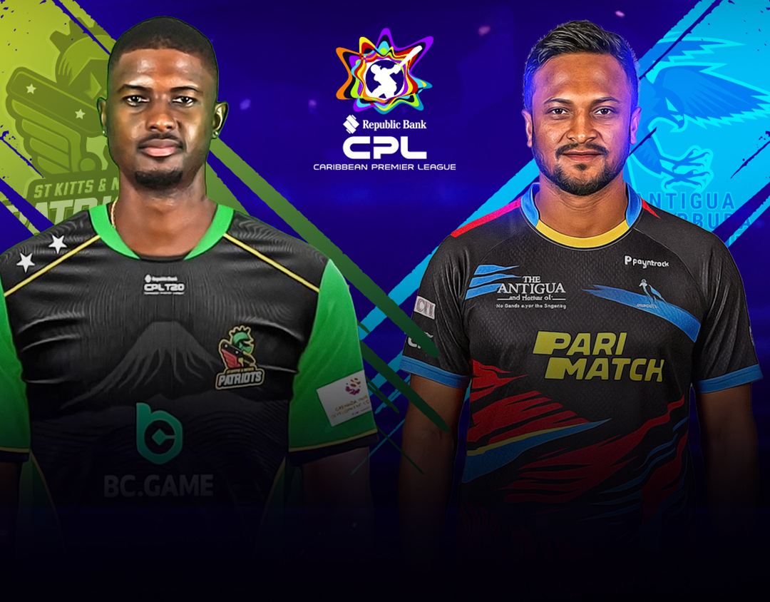 Match 18 of caribbean premier league, 2025: saint lucia kings vs antigua & barbuda falcons banner