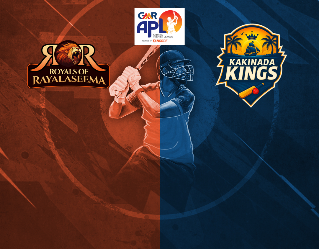 Match 17 of andhra premier league, 2025: royals of rayalaseema vs kakinada kings banner