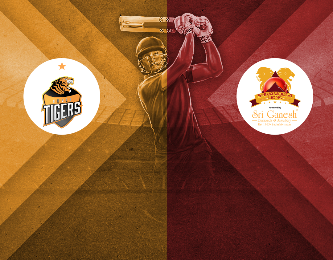 Match 3 of maharaja t20 trophy, 2025: hubli tigers vs shivamogga lions banner