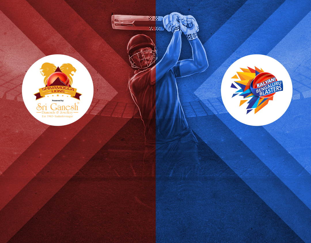 Match 9 of maharaja t20 trophy, 2025: shivamogga lions vs bengaluru blasters banner