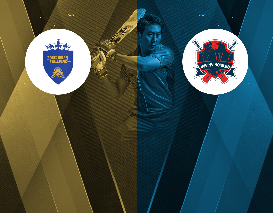 Match 17 of oman d20 league, 2025: royal oman stallions vs ias invincibles banner