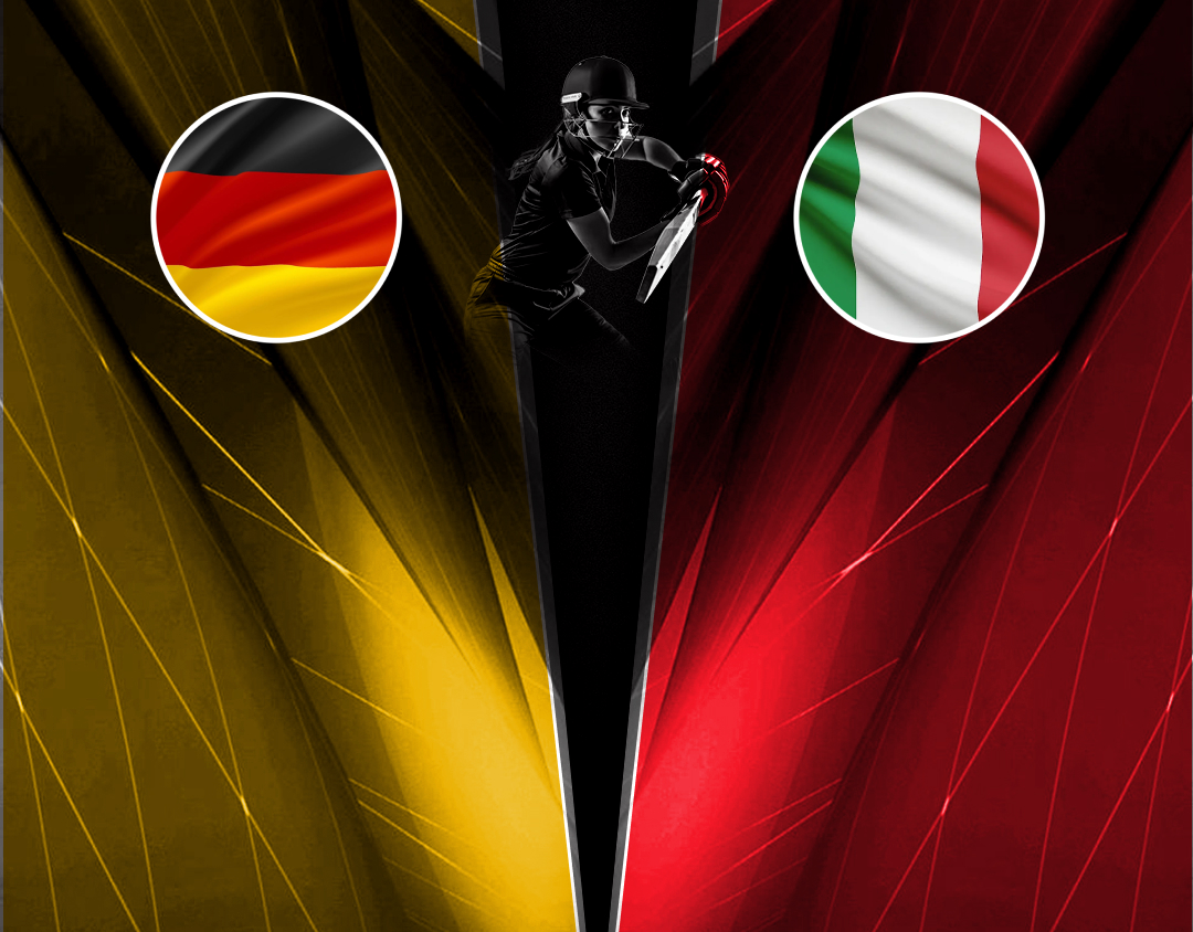 Match 9 of icc women’s t20 wc europe qualifier division 1: germany women vs italy women banner