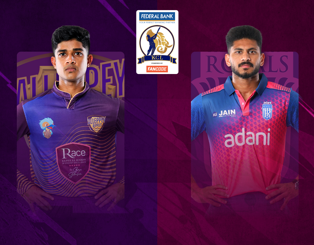 Match 10 of kerala cricket league, 2025: alleppey ripples vs adani trivandrum royals banner