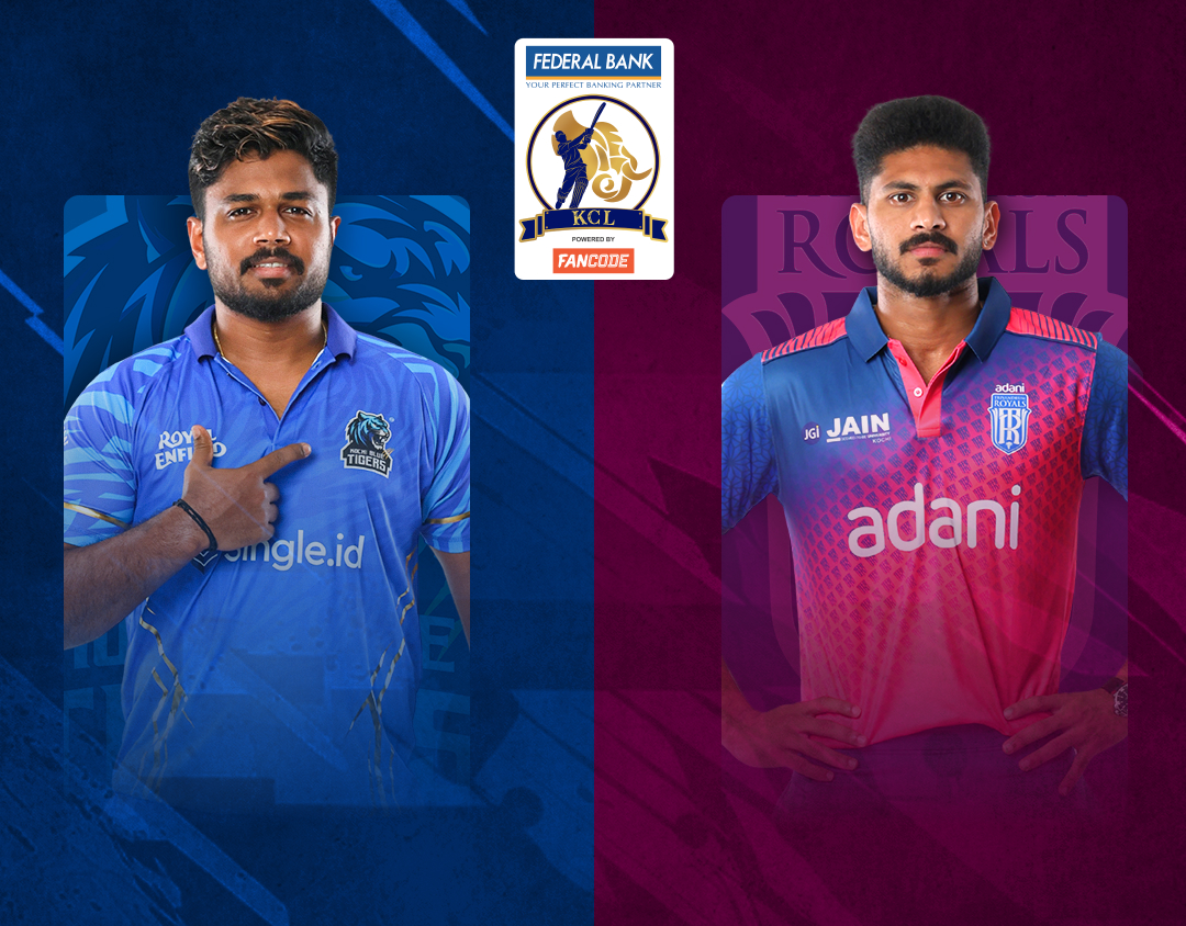 Match 15 of kerala cricket league, 2025: kochi blue tigers vs adani trivandrum royals banner