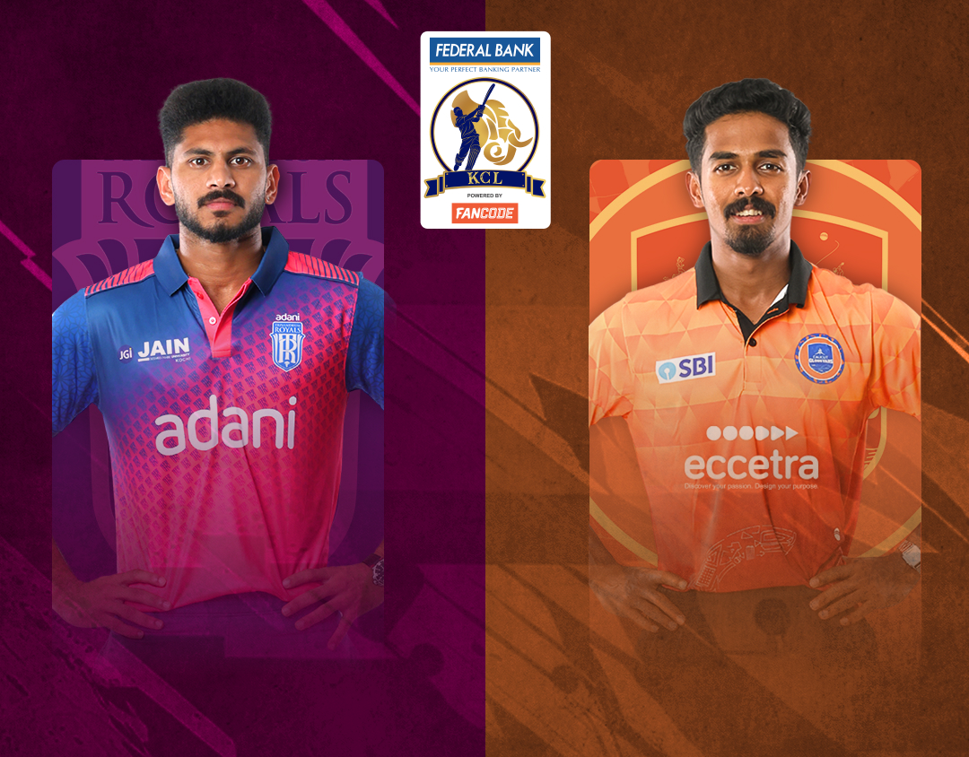 Match 19 of kerala cricket league, 2025: adani trivandrum royals vs calicut globstars banner