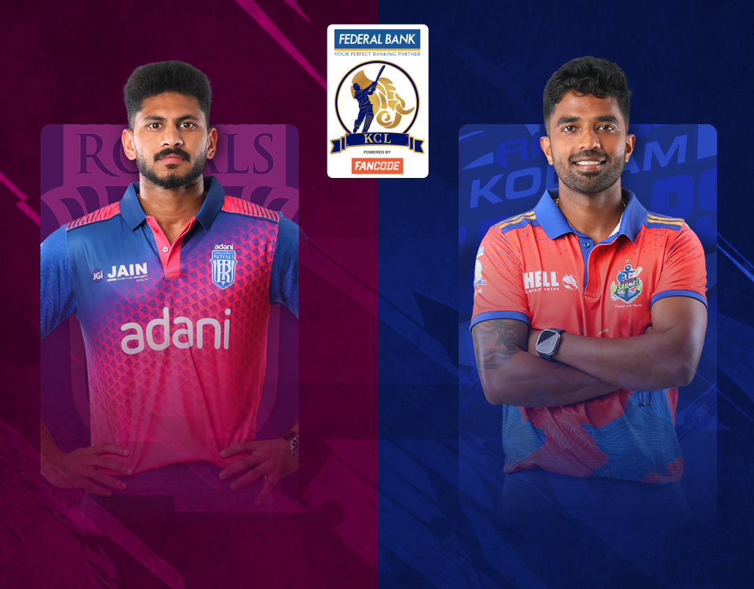 Match 21 of kerala cricket league, 2025: adani trivandrum royals vs aries kollam sailors banner